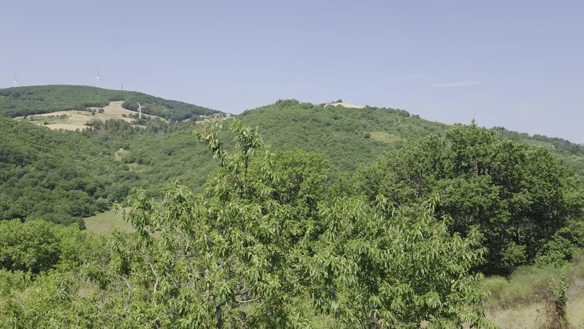 The landscape around a small town in the Potenza province.