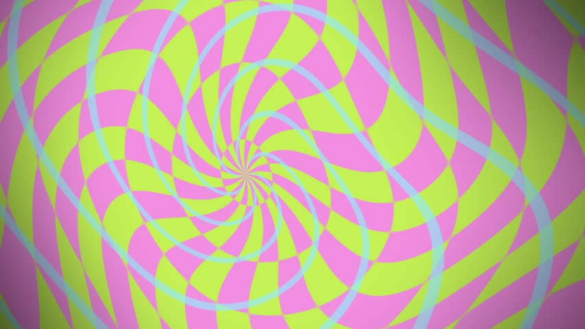 Rotating Pink and Lime Green Swirl Pattern Motion Background