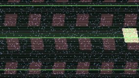 Digital Glitch Effect with Moving Pixelated Light Block on Dark Grid - Powered by Shutterstock - Get 15% off with code: PIKWIZARD15