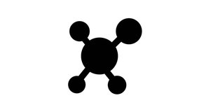 Centralized Data Network Icon. Animated icon displaying a central black node connected to surrounding circular elements representing a digital data network. - Powered by Shutterstock - Get 15% off with code: PIKWIZARD15