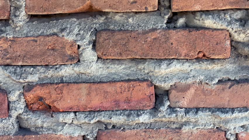 Close up of a rustic brick wall texture
