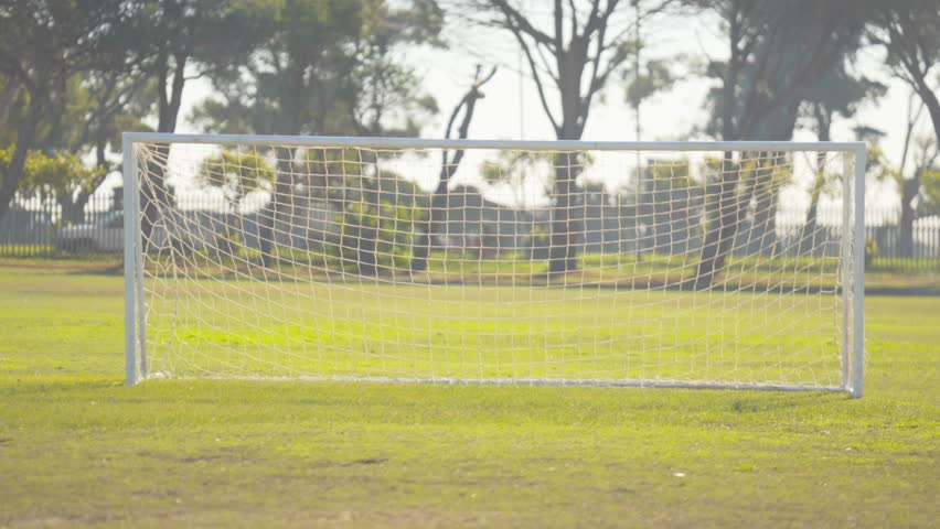 Goal posts on a football field in suburban Cape Town