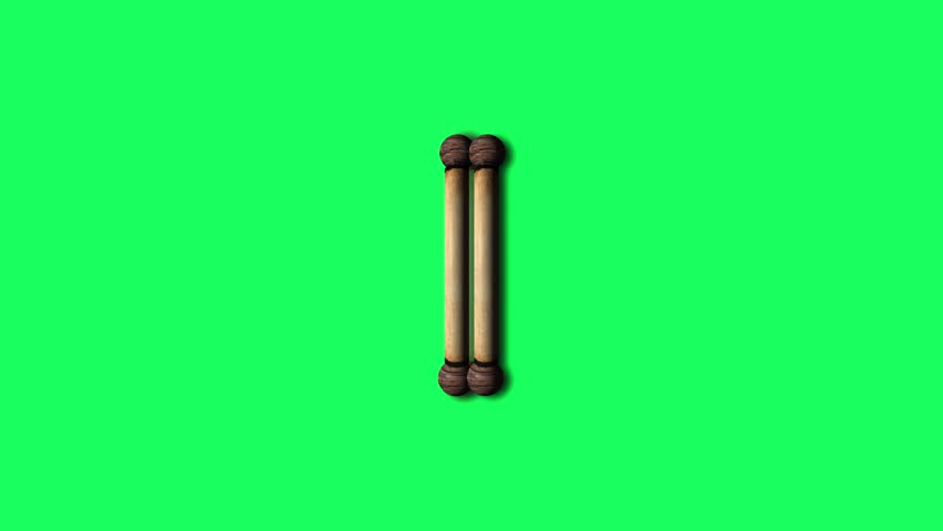 Old parchment paper scroll unfurling motion graphic isolated on green screen