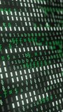 Abstract green binary symbols flowing as computer code, blockchain database and big data matrix seamless loop. Vertical video. - Powered by Shutterstock - Get 15% off with code: PIKWIZARD15