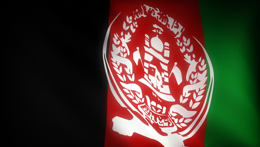 Flag of Afghanistan (seamless) Stock Footage Video (100% Royalty-free