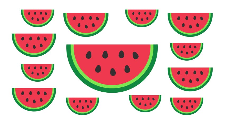 Vibrant Watermelon Slice Pattern Vector Illustration