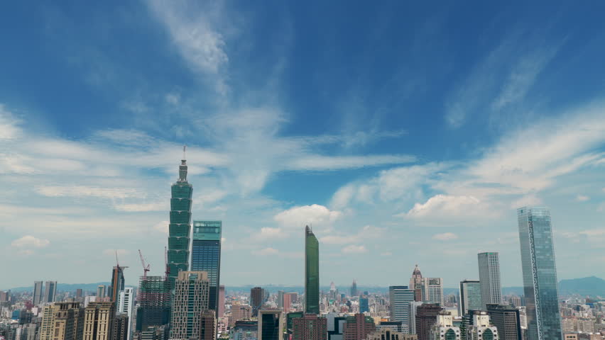 Aerial view of Taipei, capital city of Taiwan