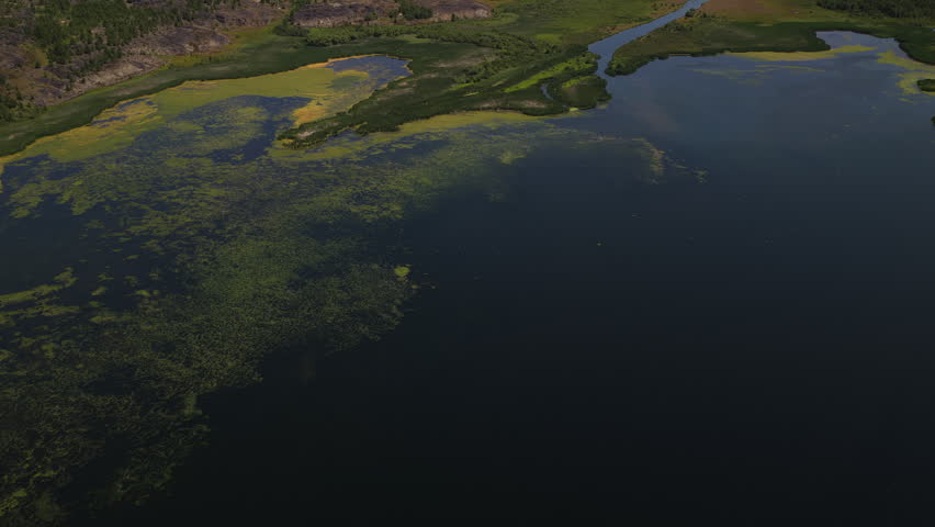 Kelly lake view aerial sudbury ontario canada