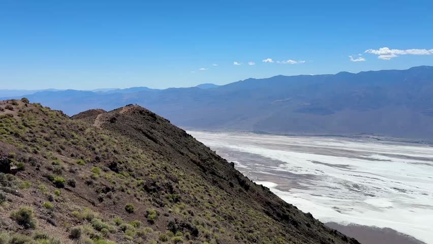 Lake Manly top view, Badwater Basin, Death Valley, California, USA