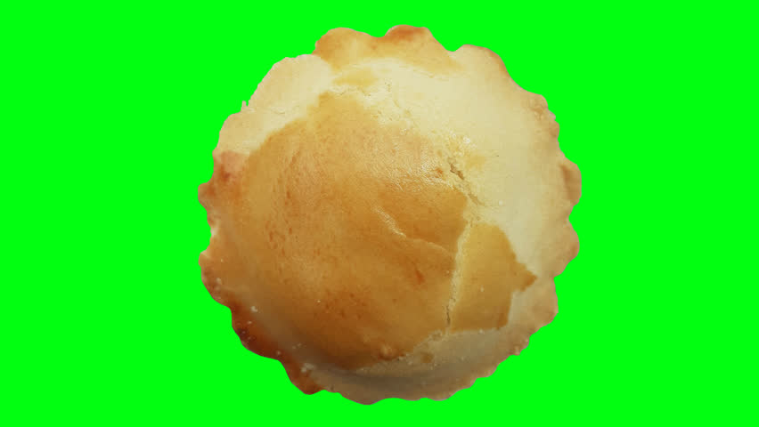 Cupcakes on a green screen background.