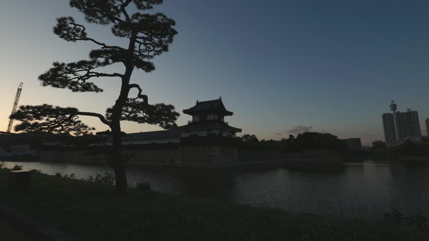 Taiko Yagura in Hiroskima, Japan at evening