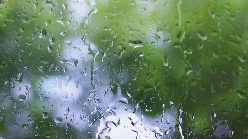 Rain water drops on window glass background