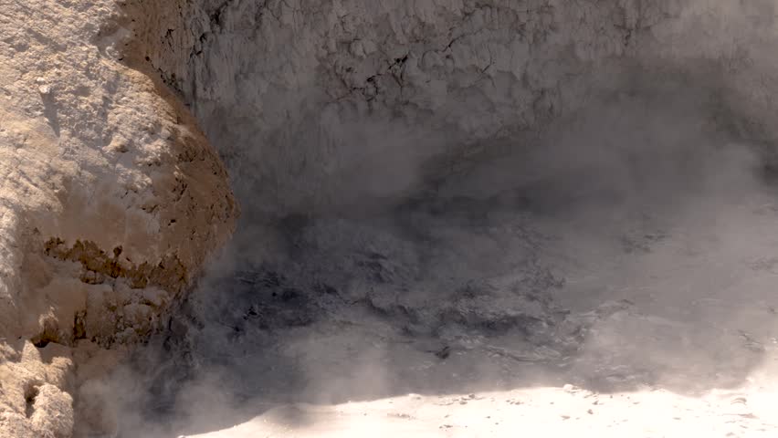Steam Mud Volcano Hydrothermal Vent In Yellowstone National Park Wyoming