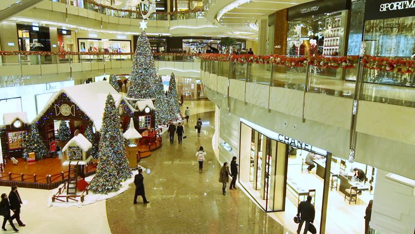 SHANGHAI - DECEMBER 17: Christmas in Shanghai shopping mall. shot on December