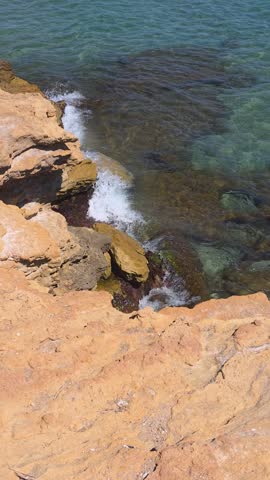 Mediterranean landscape and detail, Roc de Sant Gaitá, Barcelona, ​​Spain