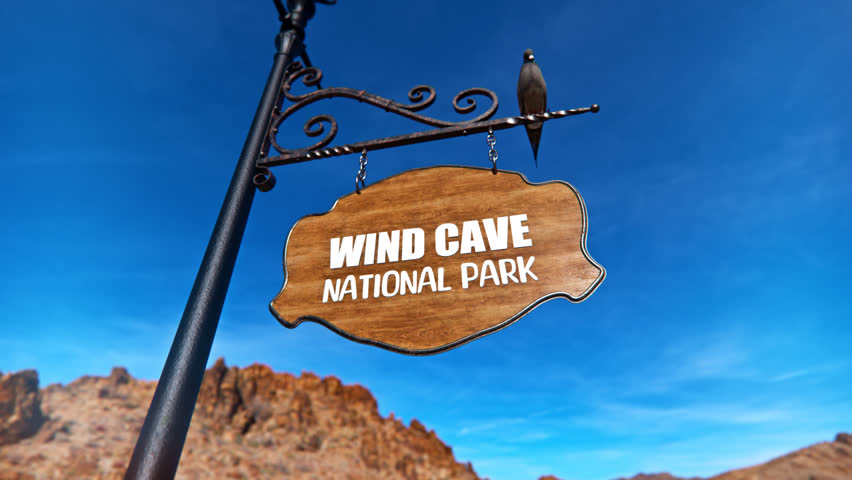 Wind Cave National Park Entrance Sign