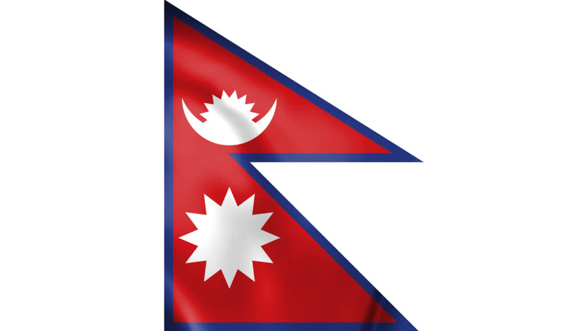 Waving Flag Nepal Animation design templates