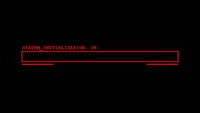 Red Sci-Fi Futuristic System Initialization Loading Progress Bar Animation with Percentage Counter - Powered by Shutterstock - Get 15% off with code: PIKWIZARD15