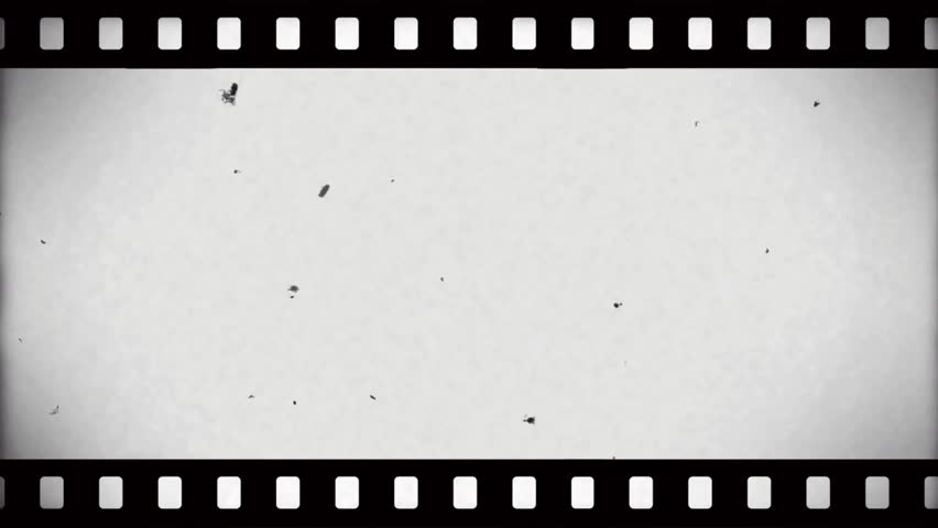 Old Film Roll, Sprocket Hole Film Overlay Noise Dust Scratches Texture.