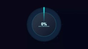 Digital circular progress bar loading data processing on black screen - Powered by Shutterstock - Get 15% off with code: PIKWIZARD15