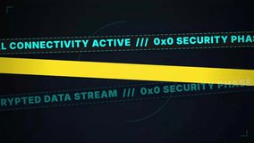 Digital Cybersecurity Warning Interface with Moving Data Stream Graphics - Powered by Shutterstock - Get 15% off with code: PIKWIZARD15