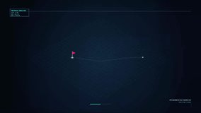 Digital tactical golf simulation interface with ball trajectory projection - Powered by Shutterstock - Get 15% off with code: PIKWIZARD15