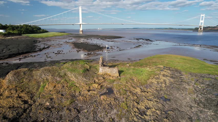 An aerial view showing St Tecla