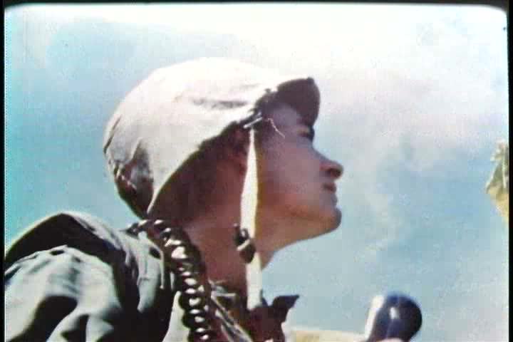 1960s - United States marines battle Vietcong soldiers during the Vietnam war
