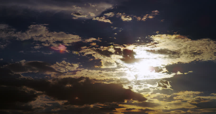 Beautiful late-day sky with atmospheric mid-summer cloudscape.