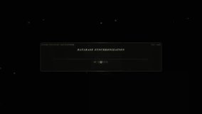 Futuristic digital interface showing database synchronization progress bar - Powered by Shutterstock - Get 15% off with code: PIKWIZARD15
