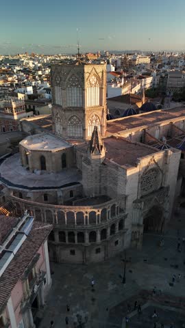 A top-down view of Valencia Cathedral