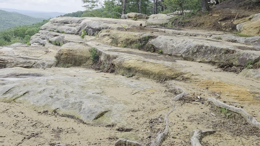 Tennessee sandstone overlook forest valley landscape background 