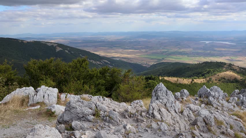 Eagles Nest rocks on a Shipka Pass in Balkan Mountains, Bulgaria, 4k