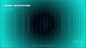 Digital binary code stream animation with abstract data matrix background - Powered by Shutterstock - Get 15% off with code: PIKWIZARD15