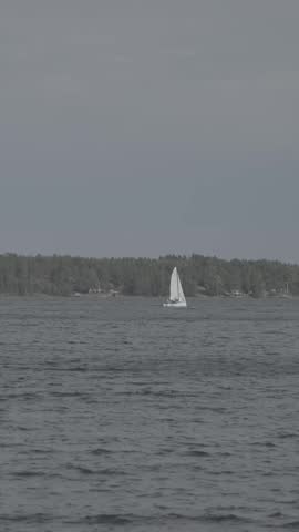 Boat sailing on the lake.