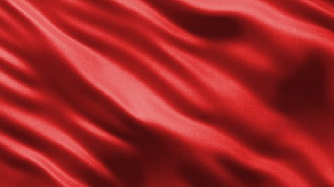 Loop ready seamless background showing a red silky material waving gently in the wind
