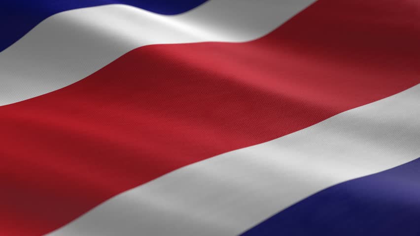 Costa Rica - waving flag loop