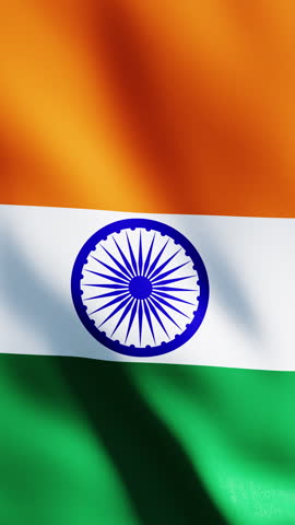 Flag Of India. Indian flag fluttering in the breeze, perfect for national day celebration, governmental authority background and political documentary.