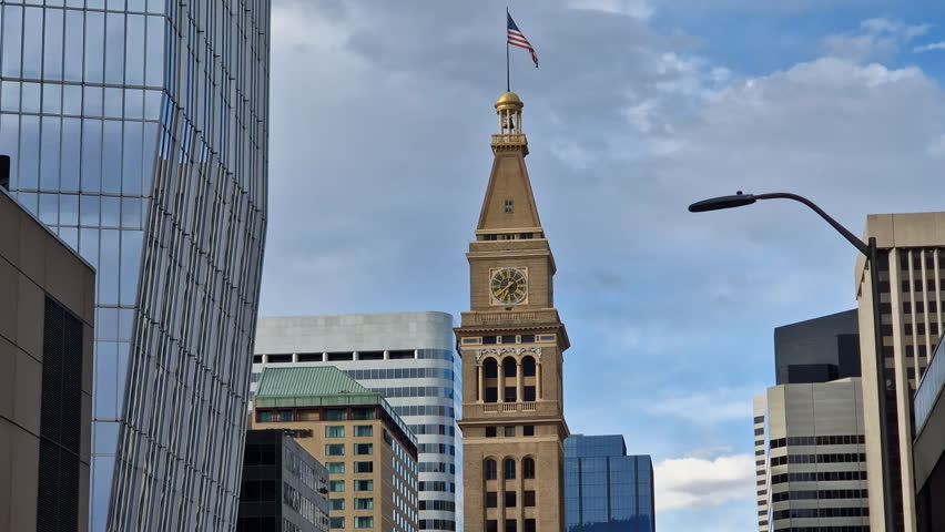 Daniels and Fisher Tower in Downtown Denver, Colorado USA, City Landmark