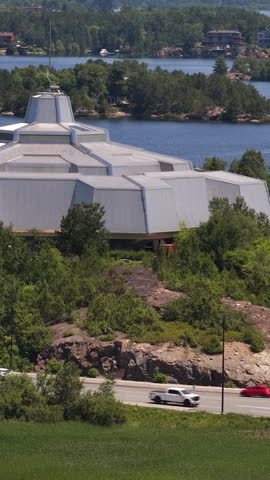 Aerial view of Beautiful Sudbury Ontario Canada Landmarks