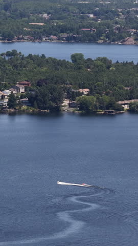 Aerial view of Beautiful Sudbury Ontario Canada Landmarks