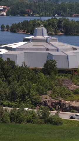 Aerial view of Beautiful Sudbury Ontario Canada Landmarks