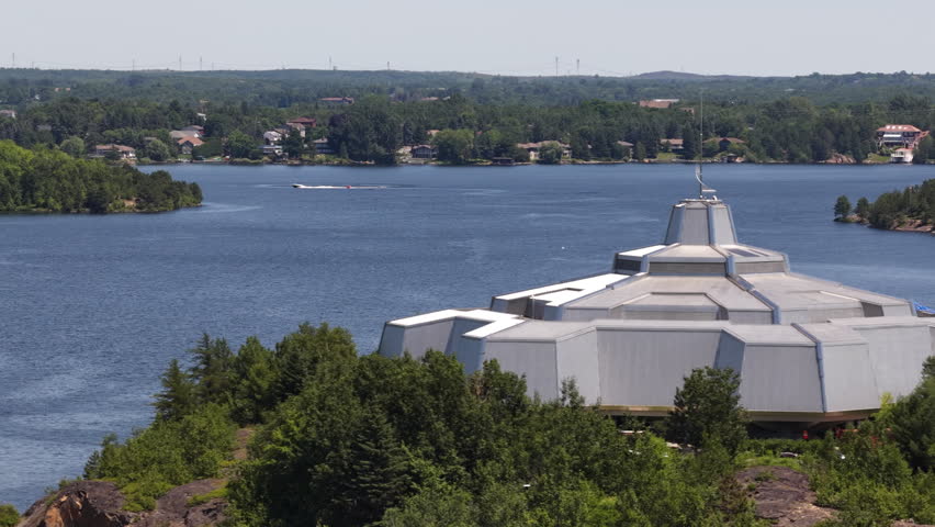 Aerial view of Beautiful Sudbury Ontario Canada Landmarks