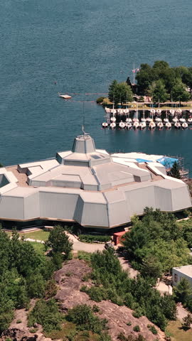 Aerial view of Beautiful Sudbury Ontario Canada Landmarks