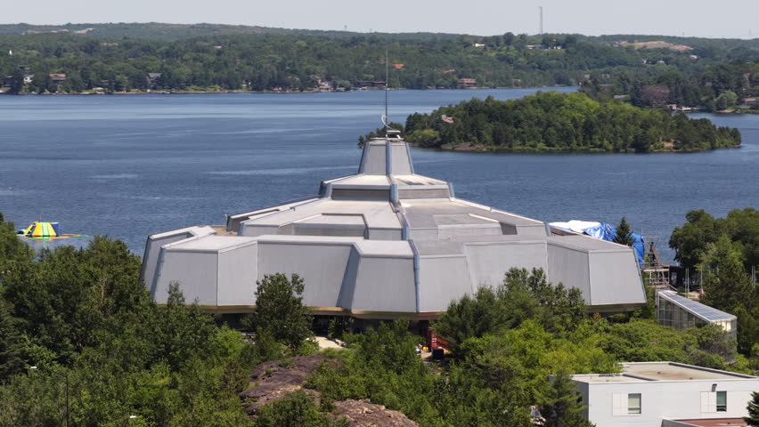 Aerial view of Beautiful Sudbury Ontario Canada Landmarks