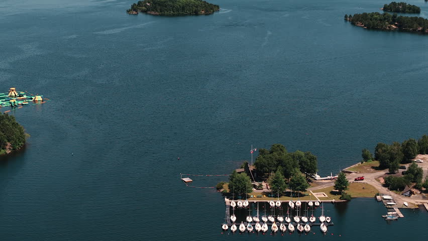 Aerial view of Beautiful Sudbury Ontario Canada Landmarks