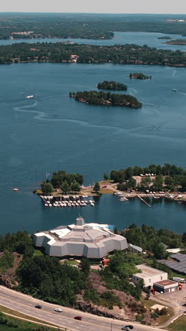 Aerial view of Beautiful Sudbury Ontario Canada Landmarks