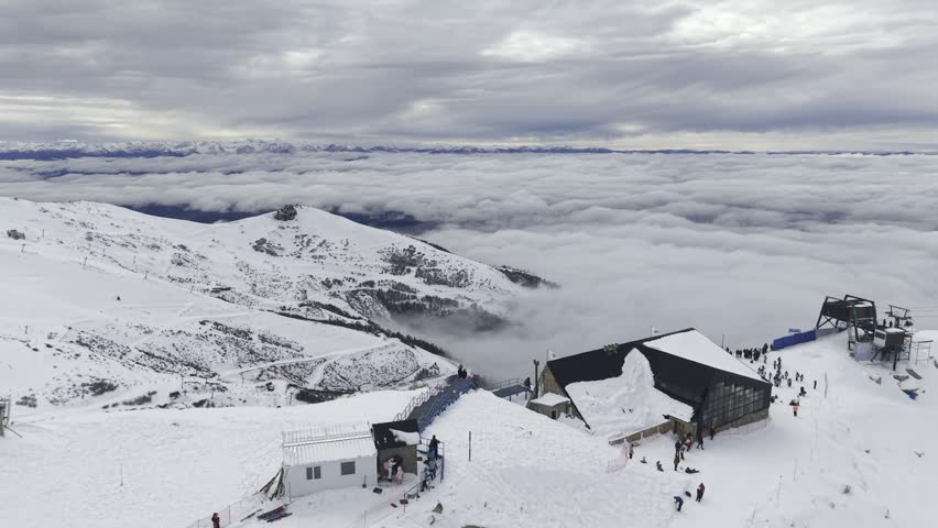 snow-capped mountains, 2,000 meters above sea level
