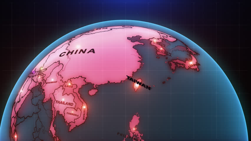  a digital map of East Asia highlighting Taiwan, taiwan map,