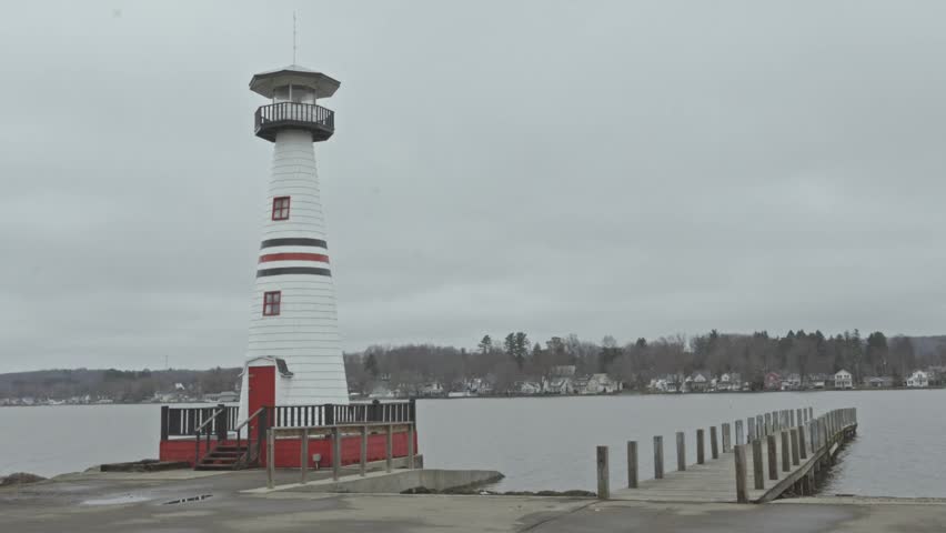 Celoron Lighthouse overlooking Chautauqua Lake in Western New York